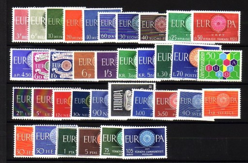 Zdjęcie oferty: EUROPA CEPT 1960 - kompletny rocznik czysty