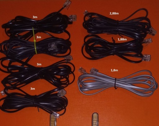 Zdjęcie oferty: Kabel przewód telefoniczny rj11 RJ 11 RJ11 3m 1,8m