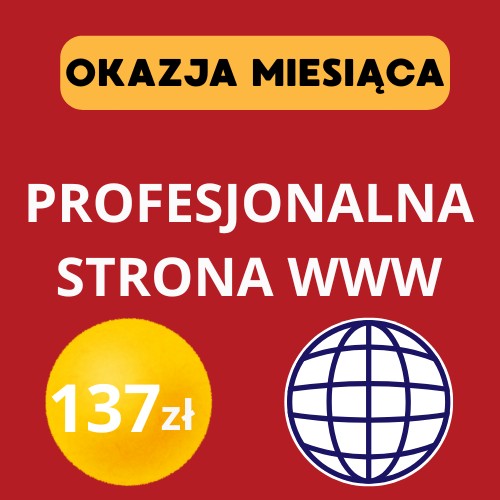 Zdjęcie oferty: OKAZJA MIESIĄCA – Zdobądź Profesjonalną Stronę WWW za Jedynie 137 ZŁ! 