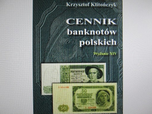 Zdjęcie oferty: Cennik banknotów polskich wyd - XIV Nowe !