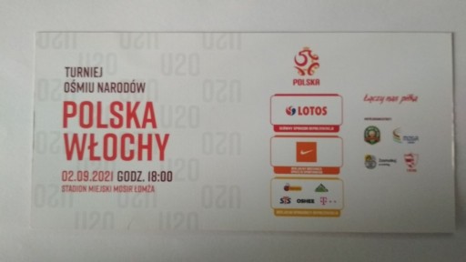 Zdjęcie oferty: Bilet Polska - Włochy u20 2021 r.