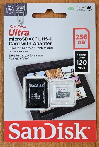 Zdjęcie oferty: Karta pamięci microSD z adapterem 256GB