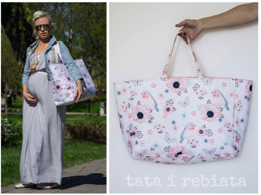 Zdjęcie oferty: Torba damska, shooper bag, plażowa, monstera