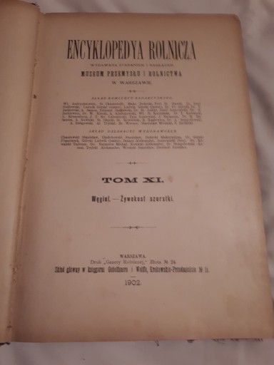 Zdjęcie oferty: Encyklopedia  Rolnicza  1902 rok