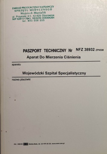 Zdjęcie oferty: Paszport Techniczny, przegląd zerowy, kolejny.