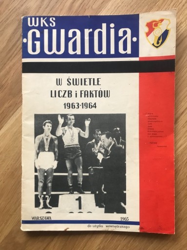 Zdjęcie oferty: WKS Gwardia w świetle liczb i faktów 1963-1964