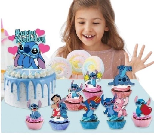 Zdjęcie oferty: Dekoracja na tort, babeczki Stitch