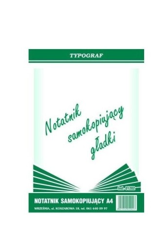 Zdjęcie oferty: Notatnik samokopiujący gładki Typograf 01202