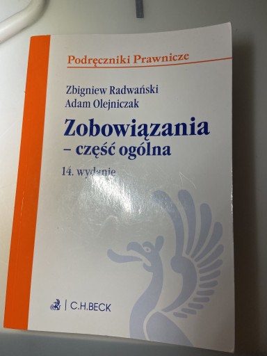 Zdjęcie oferty: Prawo cywilne zobowiązania cz.ogólna