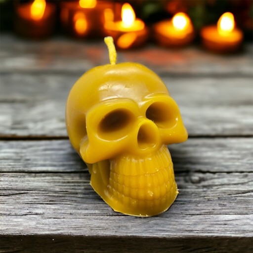 Zdjęcie oferty: Świeca świeczka woskowa z wosku pszczelego czaszka