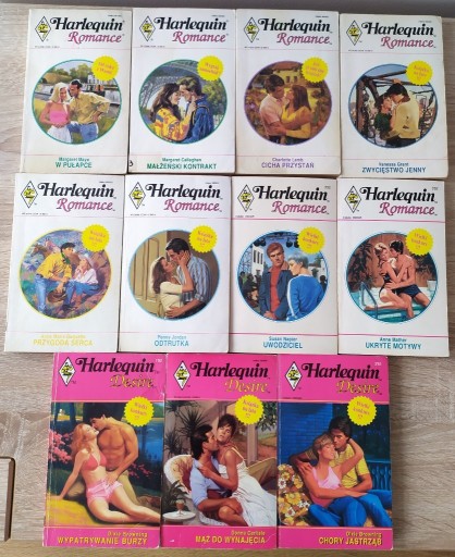 Zdjęcie oferty: HARLEQUIN Romance Desire romans zestaw 11szt - '92