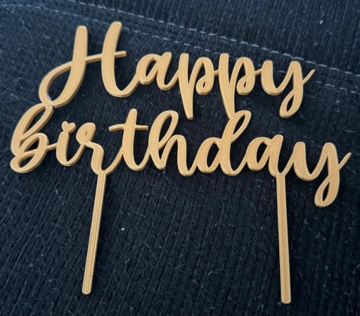 Zdjęcie oferty: Topper urodzinowy na tort Happy Birthday Urodziny