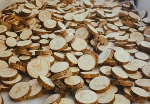 Zdjęcie oferty: Krążki drewniane, 150 szt, 2-5 cm,plastry drewna 