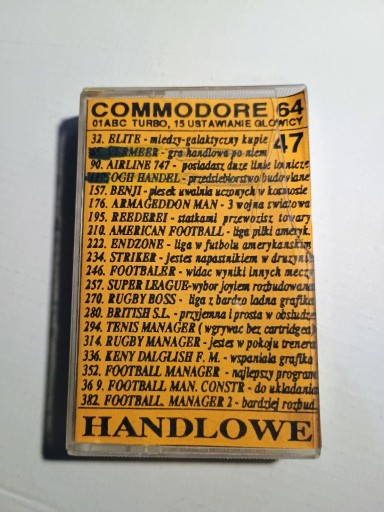 Zdjęcie oferty: WALDICO 47 Handlowe - kaseta Commodore 64