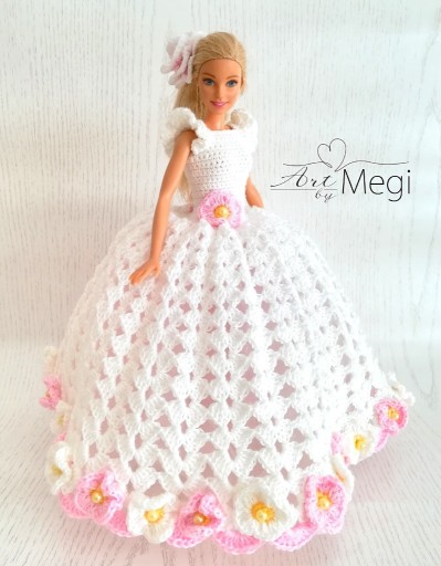 Zdjęcie oferty: Suknia dla lalki Barbie Rękodzieło na szydełku D16