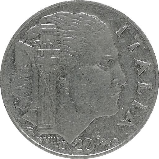 Zdjęcie oferty: Włochy 20 centesimi 1940, KM#75b