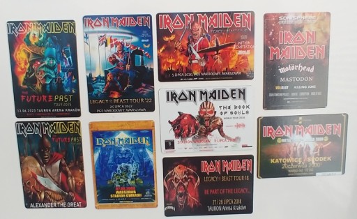 Zdjęcie oferty: Iron Maiden- Magnesy z różnych koncertów