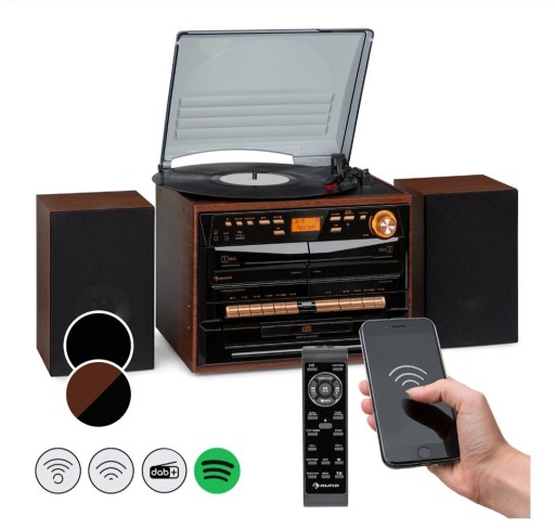 Zdjęcie oferty: Wieża stereo, 20 W maks, CD, kasety, BT, FM/DAB+