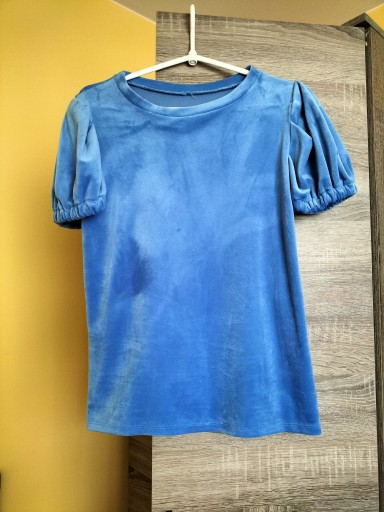 Zdjęcie oferty: Niebieska bluzka z weluru