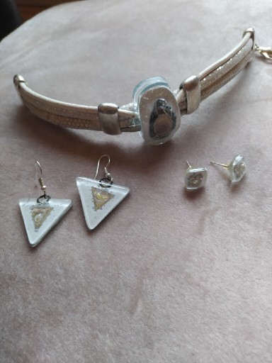 Zdjęcie oferty: Biżuteria zestaw kolczyki bransoletka