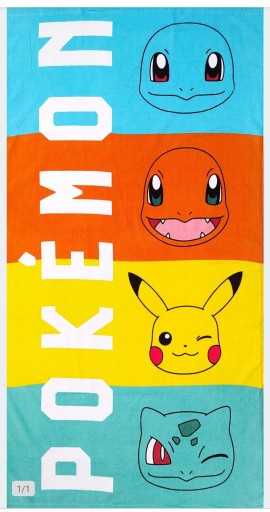 Zdjęcie oferty: Ręcznik plażowy bawełniany Pokemon 70x140 