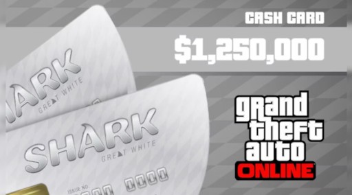 Zdjęcie oferty: GTA Online: Great White Shark Card 1 250 000 PC