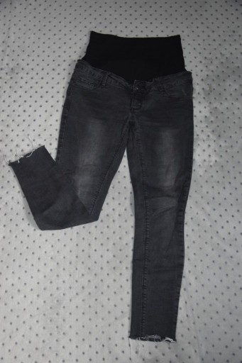 Zdjęcie oferty: Spodnie ciążowe jeansowe szare rurki S