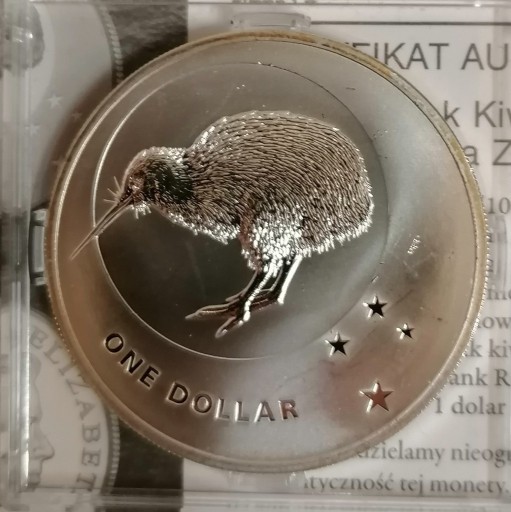 Zdjęcie oferty: 1 Dolar 2010 Kiwi, Fabulous uncja srebro 999