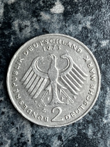 Zdjęcie oferty: Niemcy RFN 2 marki, 1973 G - Karlsruhe