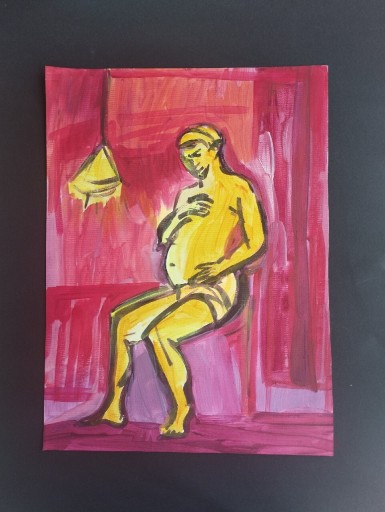 Zdjęcie oferty: Malarstwo współczesne, Mężczyzna w ciąży 