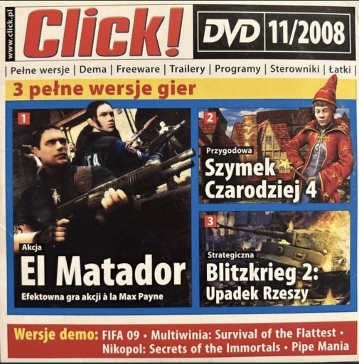 Zdjęcie oferty: Gry PC Click 2008: El Matador, Szymek Czarodziej 4