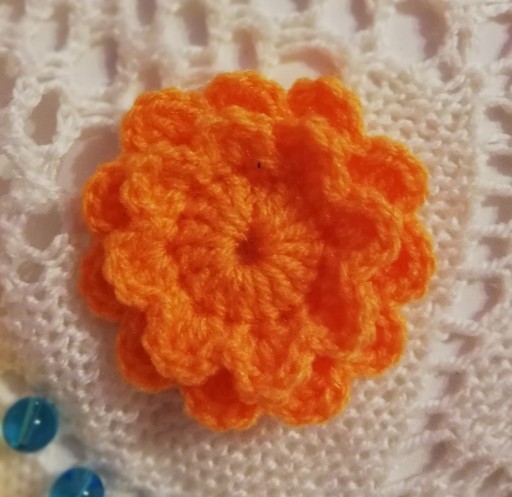 Zdjęcie oferty: Kwiatek 3D jasno-pomarańczowy