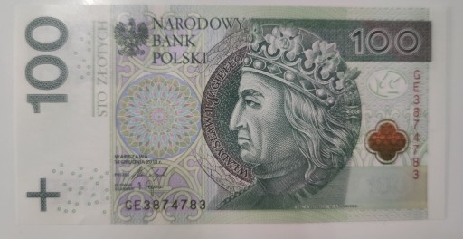 Zdjęcie oferty: Banknot 100 zł - RADAR - GE 3874783