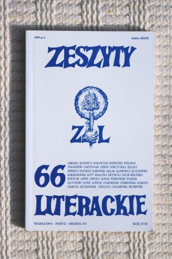 Zdjęcie oferty: Zeszyty literackie nr 66  - 2  / 1999