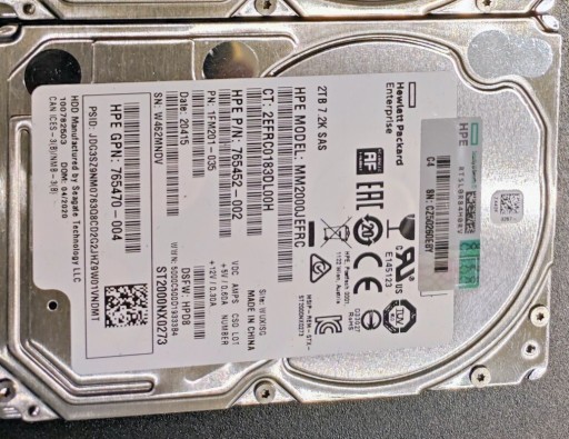 Zdjęcie oferty: Dysk SAS 2TB 2000GB 7,2K SAS Nowy