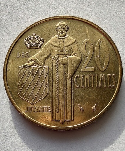 Zdjęcie oferty: MONAKO 20 Centimes 1982 okołoMENNICZA