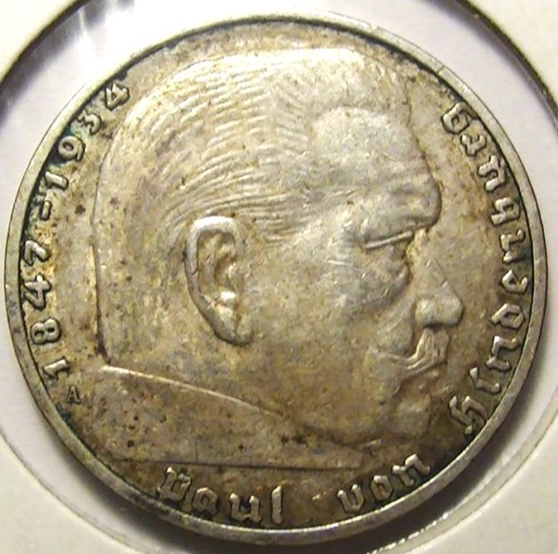 Zdjęcie oferty: 2 MARKI NIEMCY 1937 A PAUL VON HINDENBURG Ag (6)