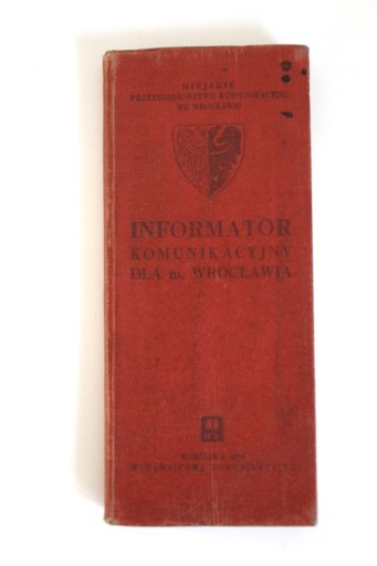 Zdjęcie oferty: Informator komunikacyjny dla m. Wrocławia 1959