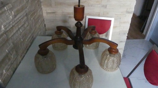Zdjęcie oferty: Lampa  z drewna twardego- Antyk.