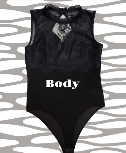 Zdjęcie oferty: Body gorset bluzka włoska firma czarny koronka M