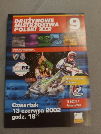 Zdjęcie oferty: Program Żużel Polonia Bydgoszcz - Piła 2002