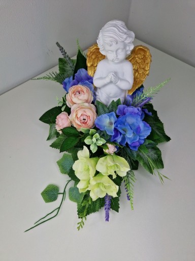 Zdjęcie oferty: Stroik na grób kompozycja wiązanka sztuczne kwiaty