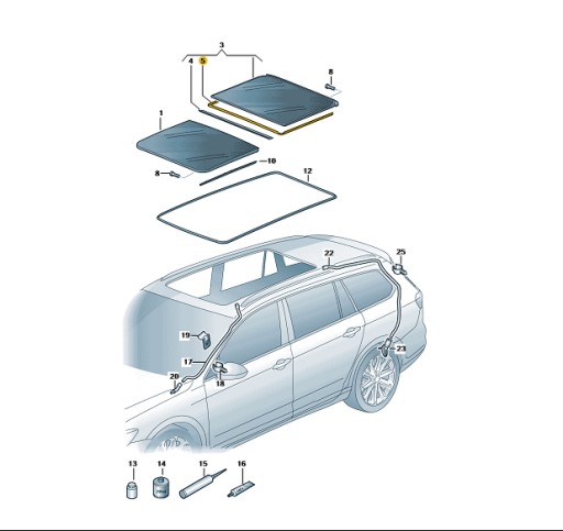 Zdjęcie oferty: Uszczelka panoramadach VW Passat B8 3G9877439 nowa