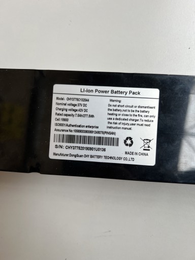 Zdjęcie oferty: Bateria do hulajnogi 36 V - 42 V 7500 mah, 7.5 ah