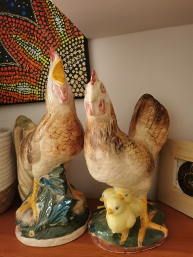 Zdjęcie oferty: Ceramiczna kura z kurczetami oraz kogut 30 i 38 cm