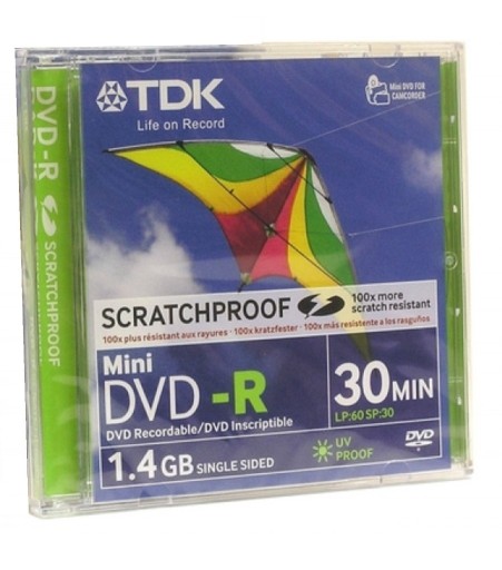 Zdjęcie oferty: Płyta Mini DVD-R 1,4gb TDK 30min.scratchproof nowa