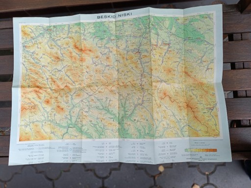Zdjęcie oferty: Mapa turystyczna Beskid Niski 1972 r. PRL
