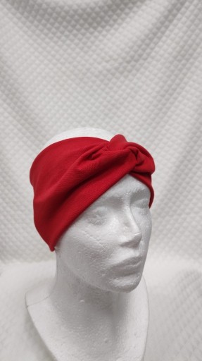 Zdjęcie oferty: Opaska do włosów na głowę turban czerwona baw