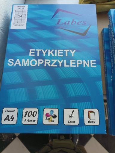 Zdjęcie oferty: Etykiety samoprzylepne 70x37 i 105x49,5 Labes