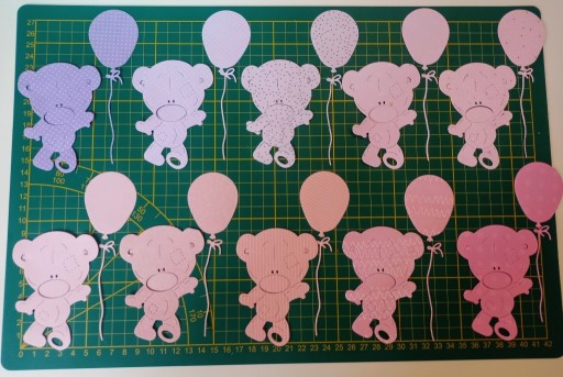 Zdjęcie oferty: Papierowe scrapki - misie z balonami 10szt.
